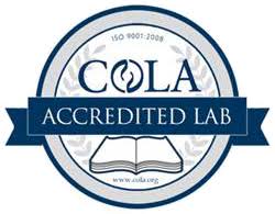 COLA Accredited Lab certification