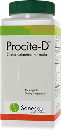 A bottle of Procite-D, a neurotransmitter supplement