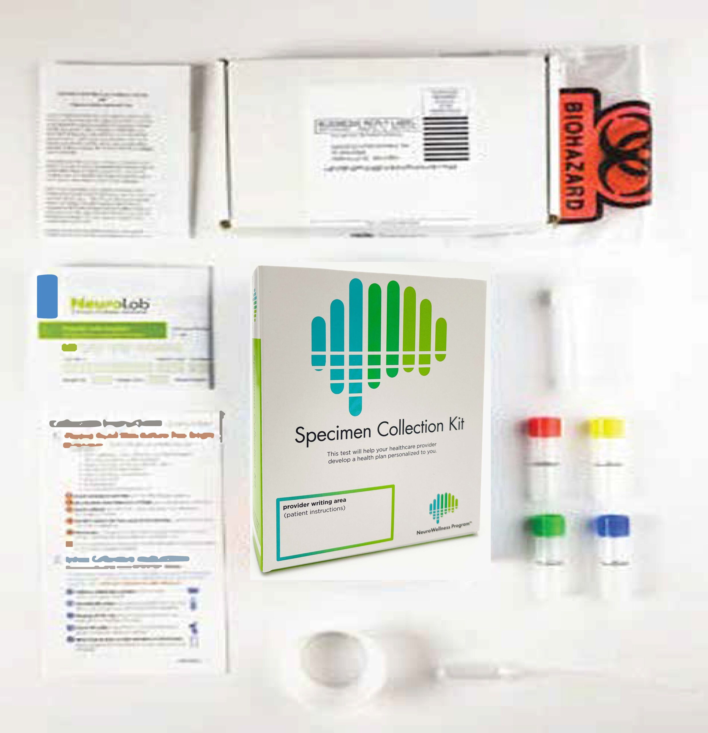Components of the NeuroWellness Program specimen collection kit