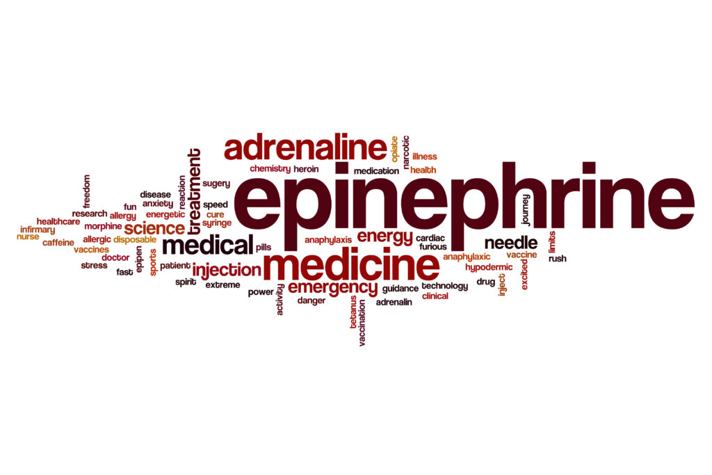 Epinephrine word cloud