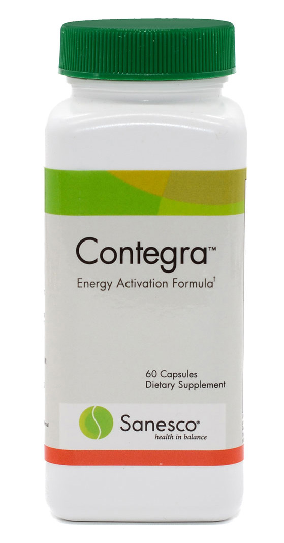 A bottle of Contegra- a neurotransmitter supplement
