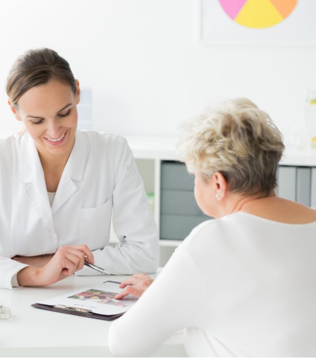 Doctor and patient discussing options Doctor and patient discussing options